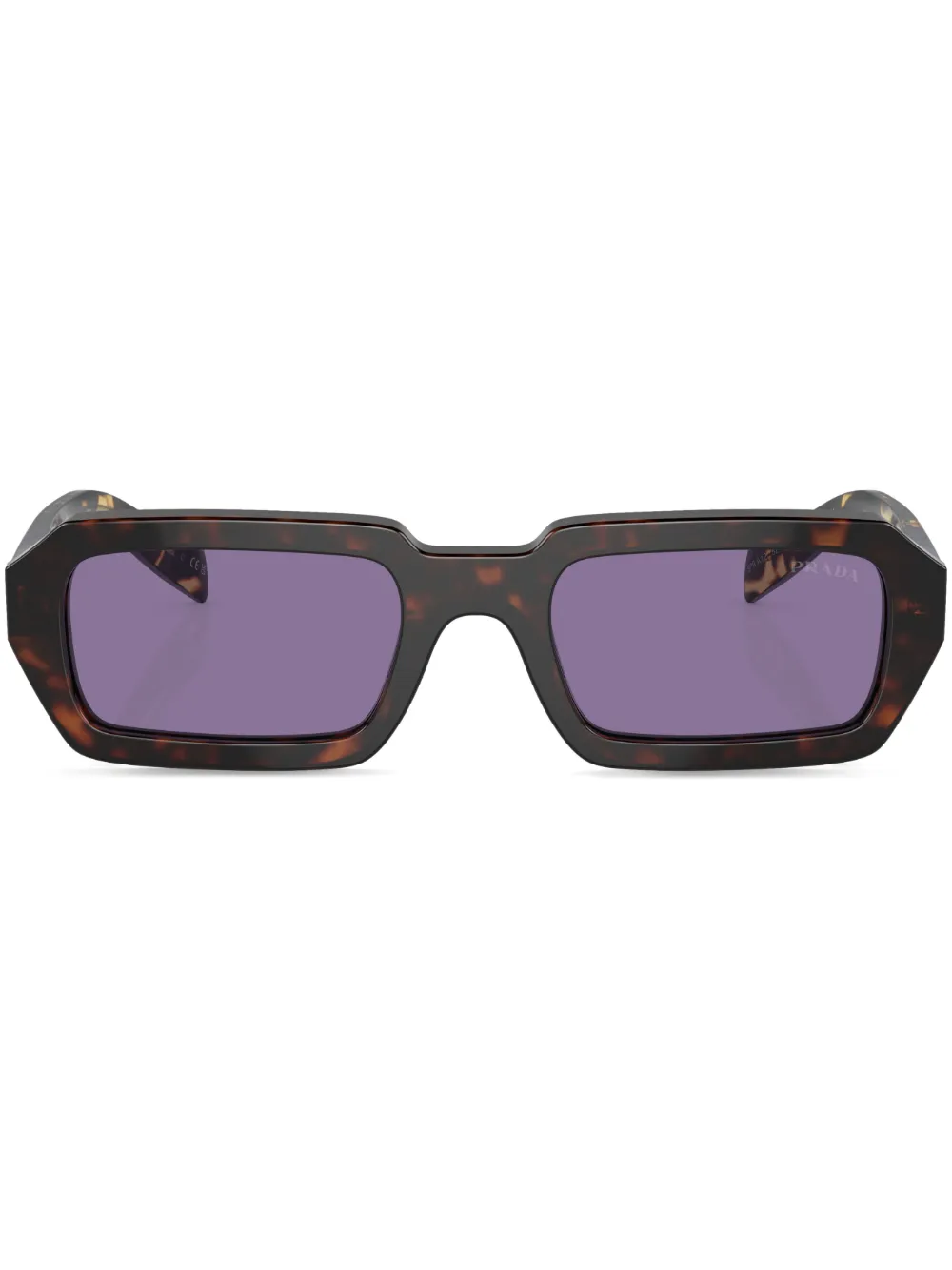 

Солнцезащитные очки в оправе черепаховой расцветки Prada Eyewear, зеленый