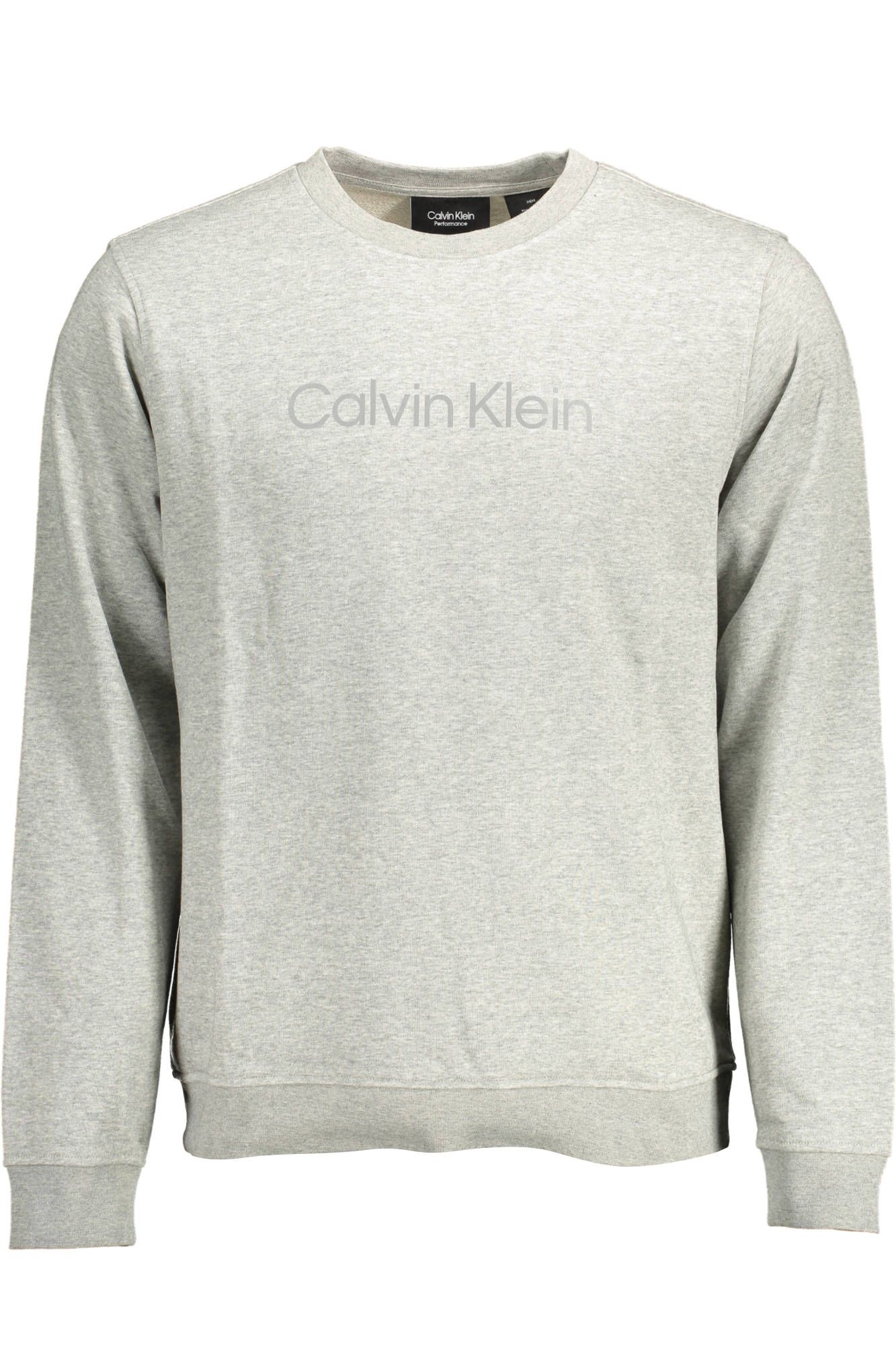 

Серый хлопковый мужской свитер Calvin Klein