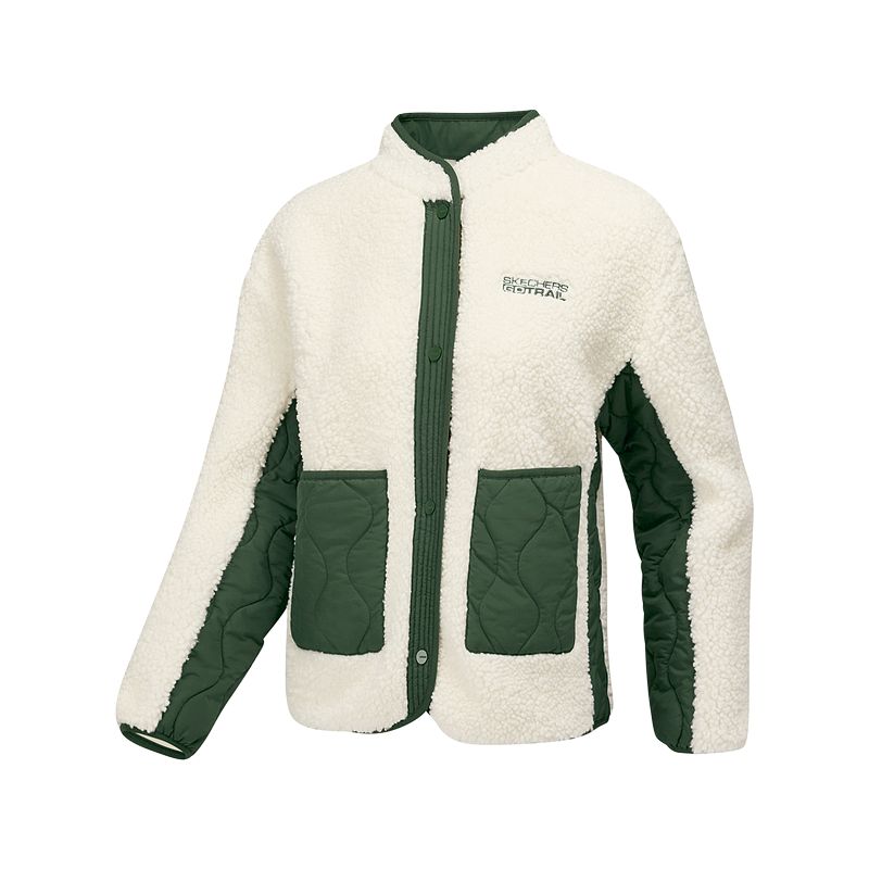 

Skechers Женское пальто для спорта и отдыха с бархатистой текстурой, Ecru/00PS