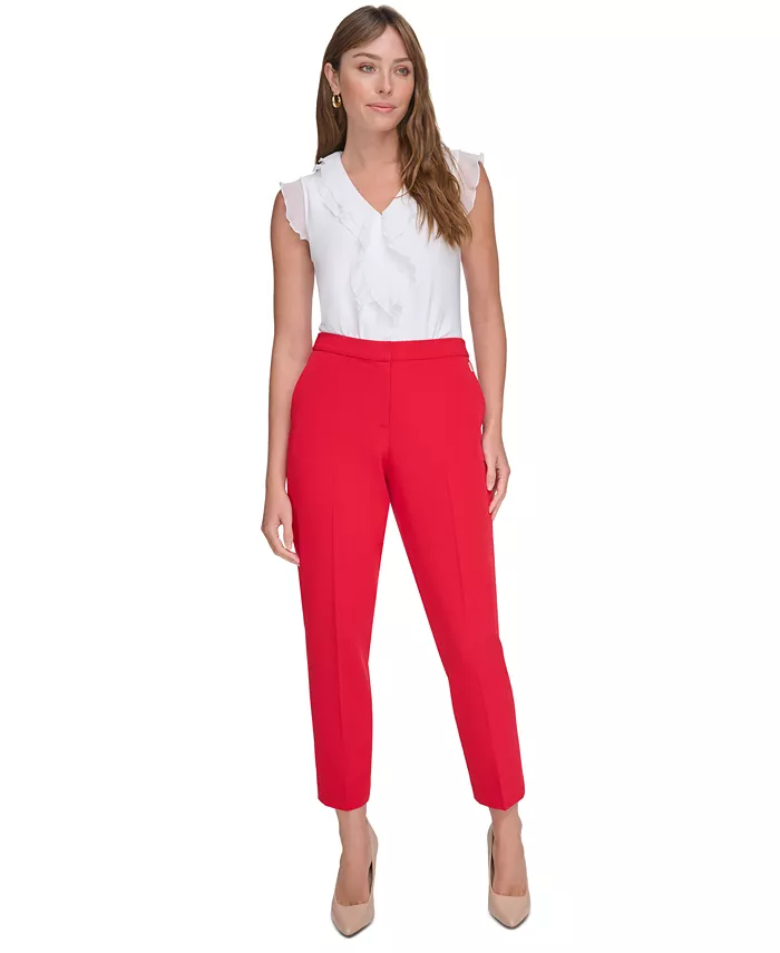 Женские брюки Sloane с зауженным кроем по щиколотку Tommy Hilfiger, красный — фото 4
