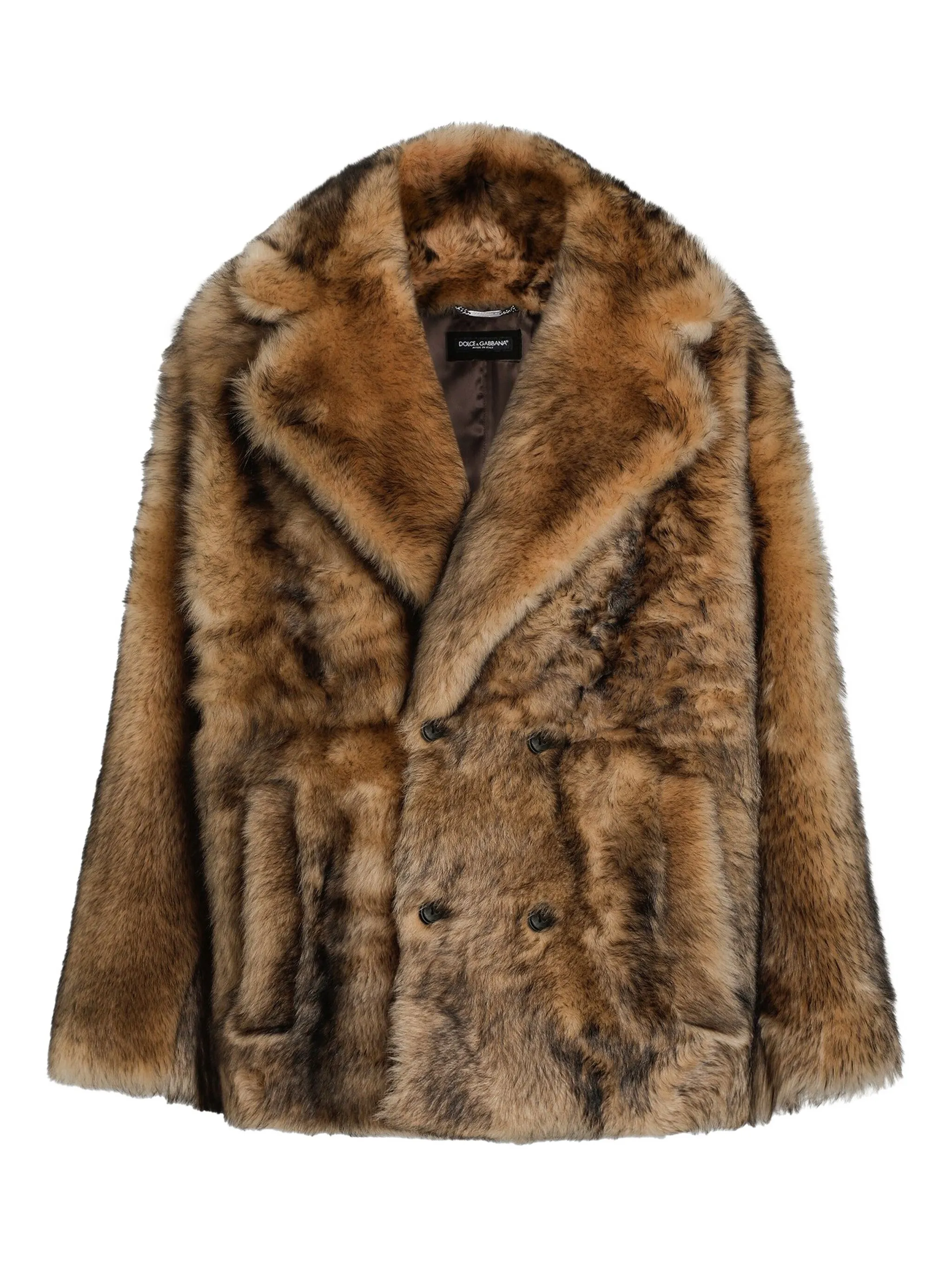 

Двубортное пальто Dolce & Gabbana, коричневый