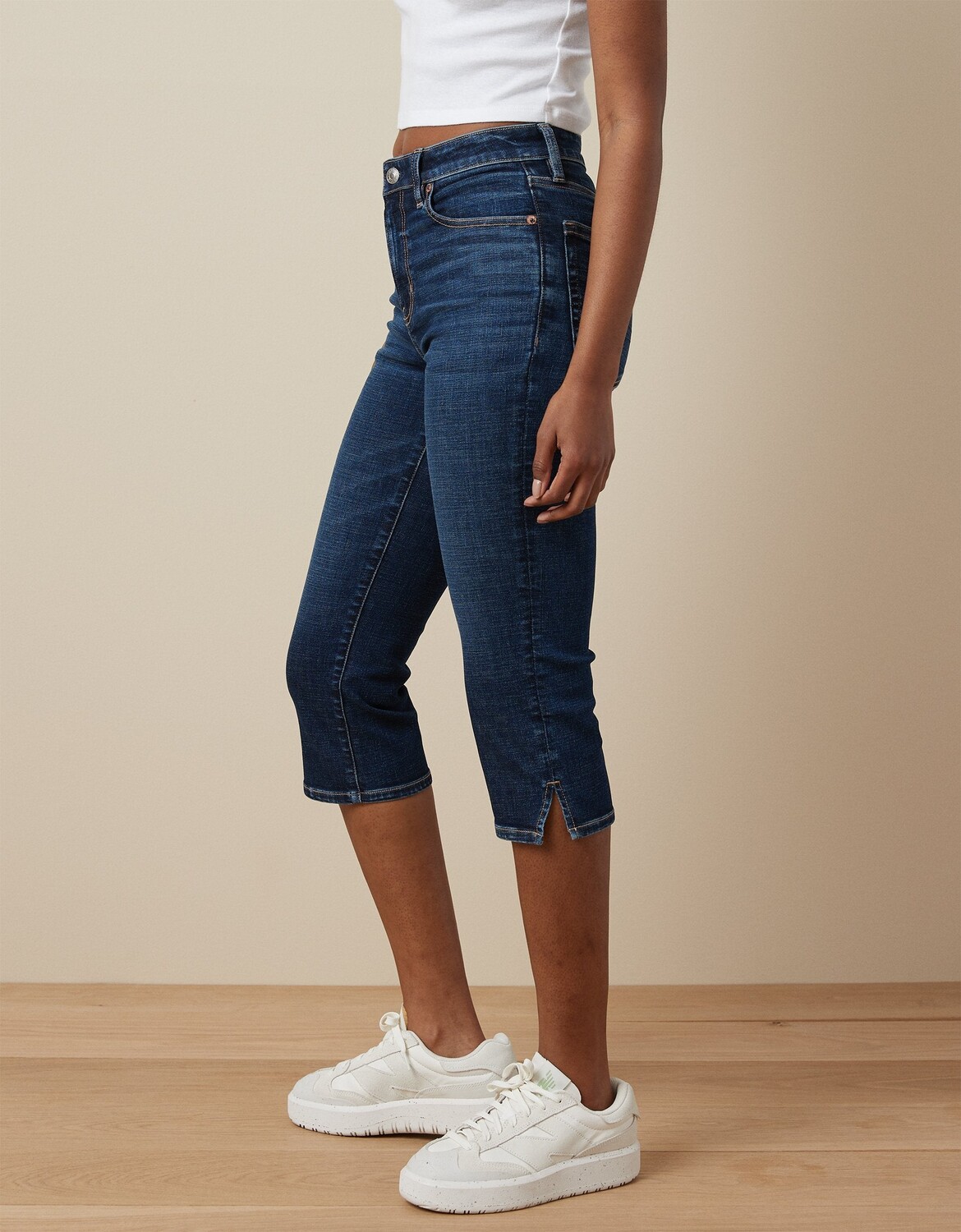 

Джинсы-капри с высокой талией AE Next Level American Eagle Outfitters, цвет Dark Clouds
