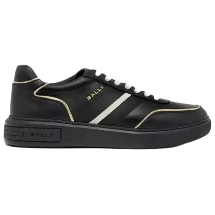 BALLY Кроссовки скейтерские мужские low top из кожи коровы черные — фото 3