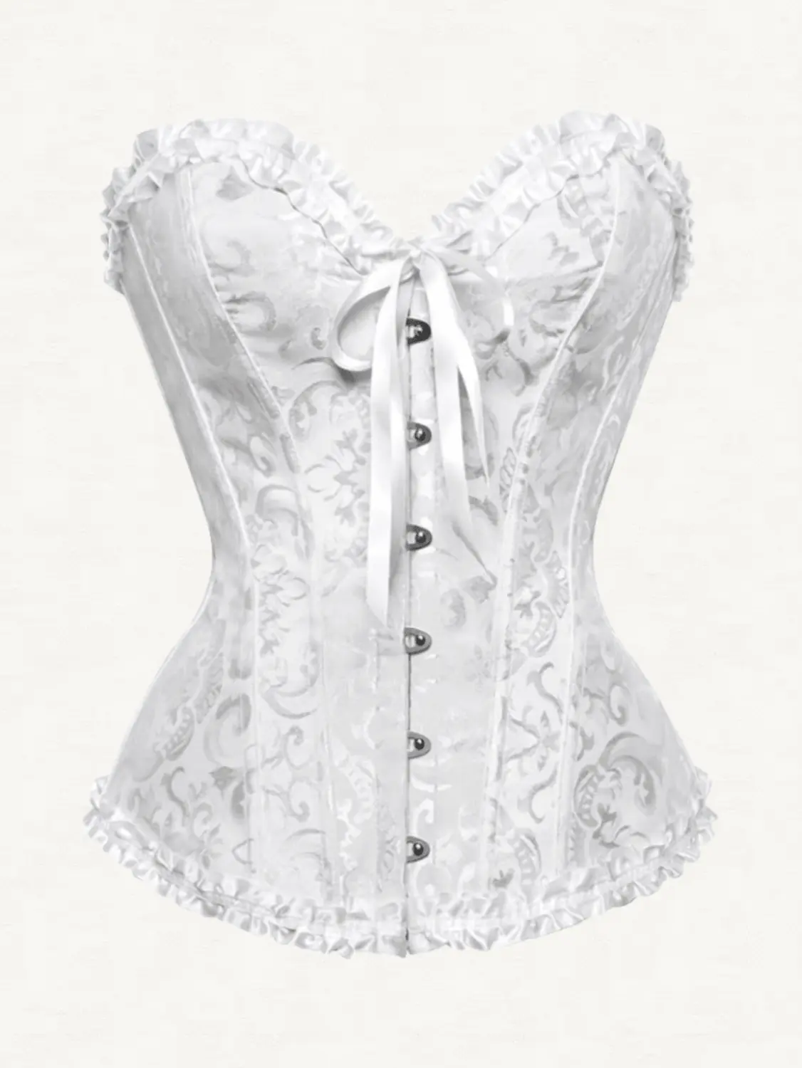 

Женский винтажный корсет с цветочным принтом, поддерживающий костяк, утягивающий пояс и сексуальный корректирующий топ, белый