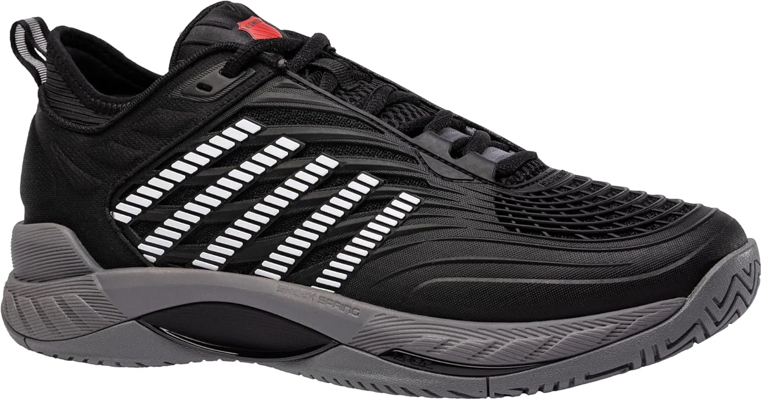 Кроссовки теннисные K-Swiss Hypercourt Supreme 2, Black/Steel Gray/Firey Red — фото 2