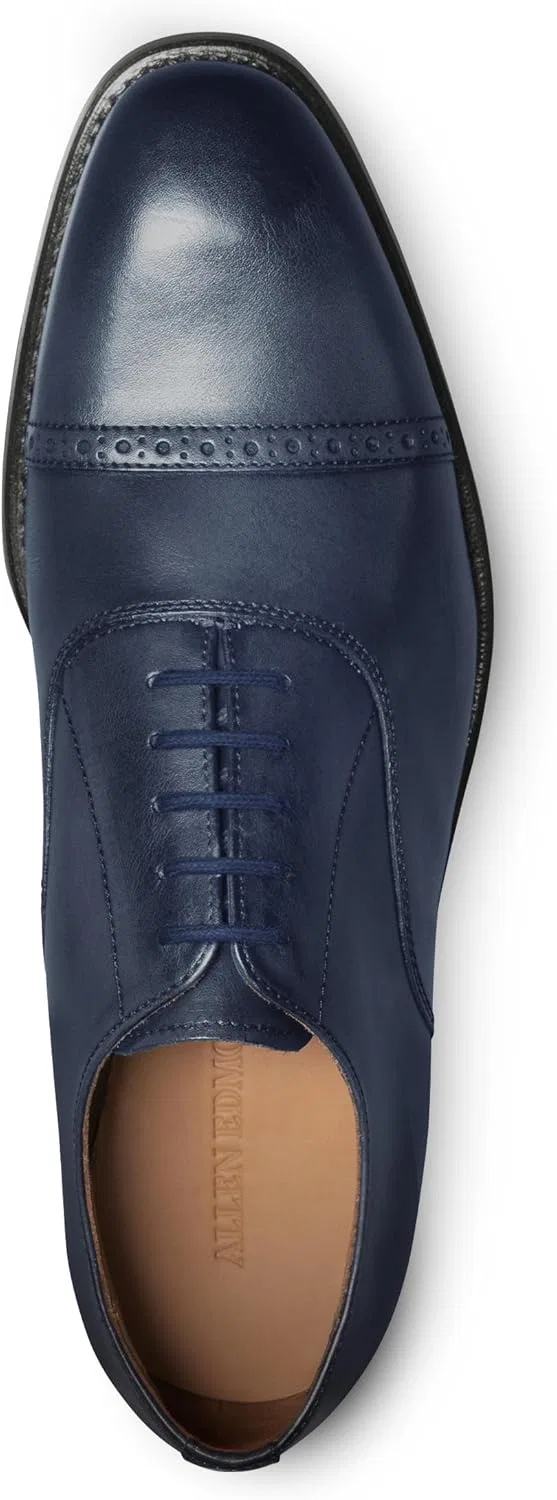 Оксфорды из натуральной кожи Allen Edmonds, синяя кожа — фото 4