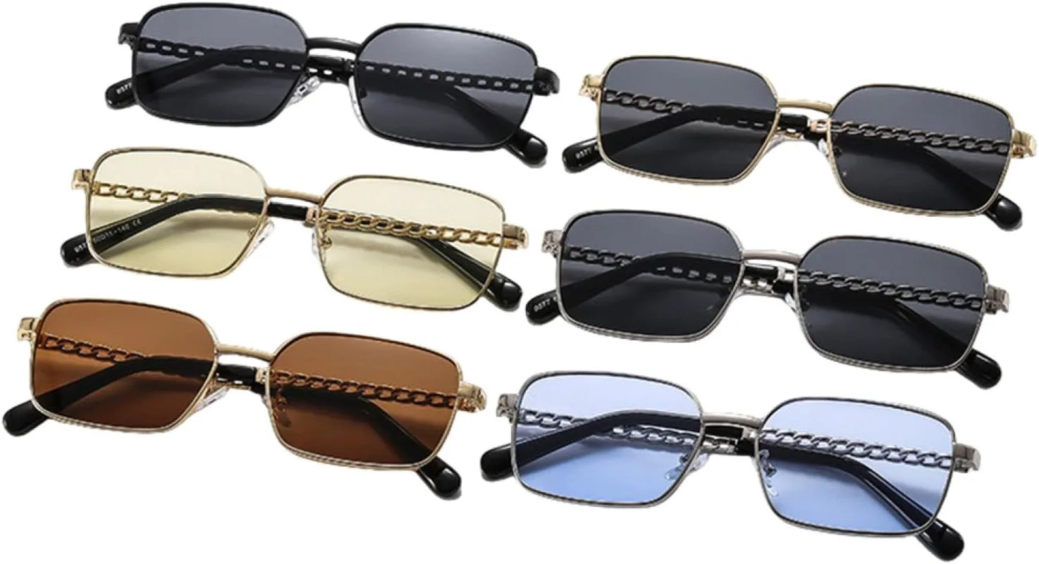 

Ретро женские солнцезащитные очки в металлической оправе, модные солнцезащитные очки UV400 сине-зеленого цвета, мужские в стиле панк TKKTLLT, Black-black