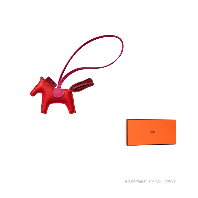 

Подвеска из овчины для женщин HERMES, красный/розовый красный