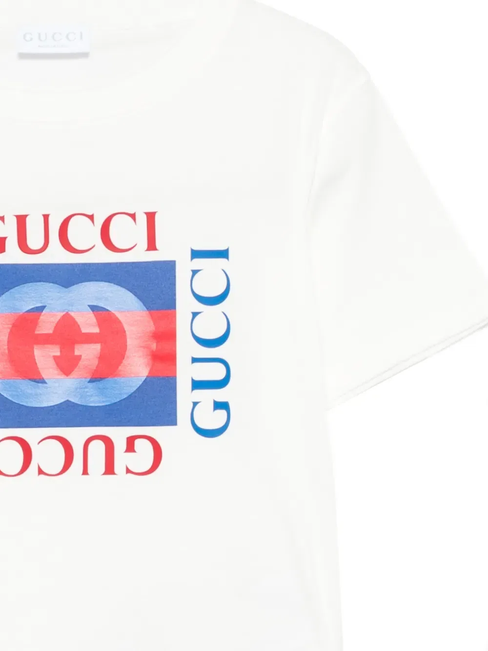 Футболка с логотипом Gucci Kids, белый — фото 3