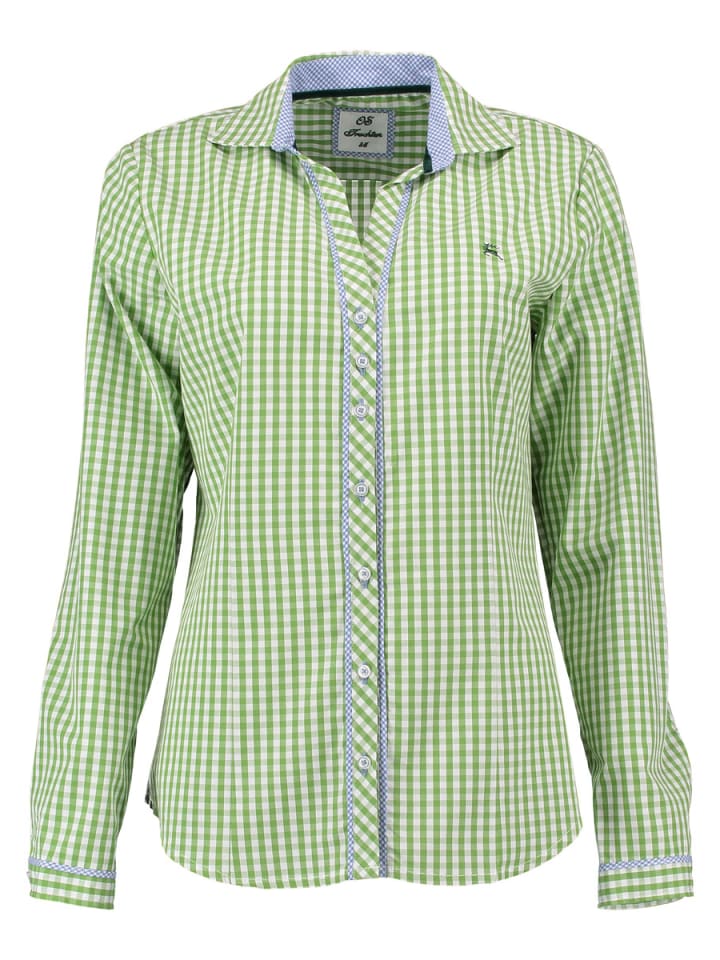 

Традиционная блузка Brajus ярко-зеленого цвета OS-Trachten