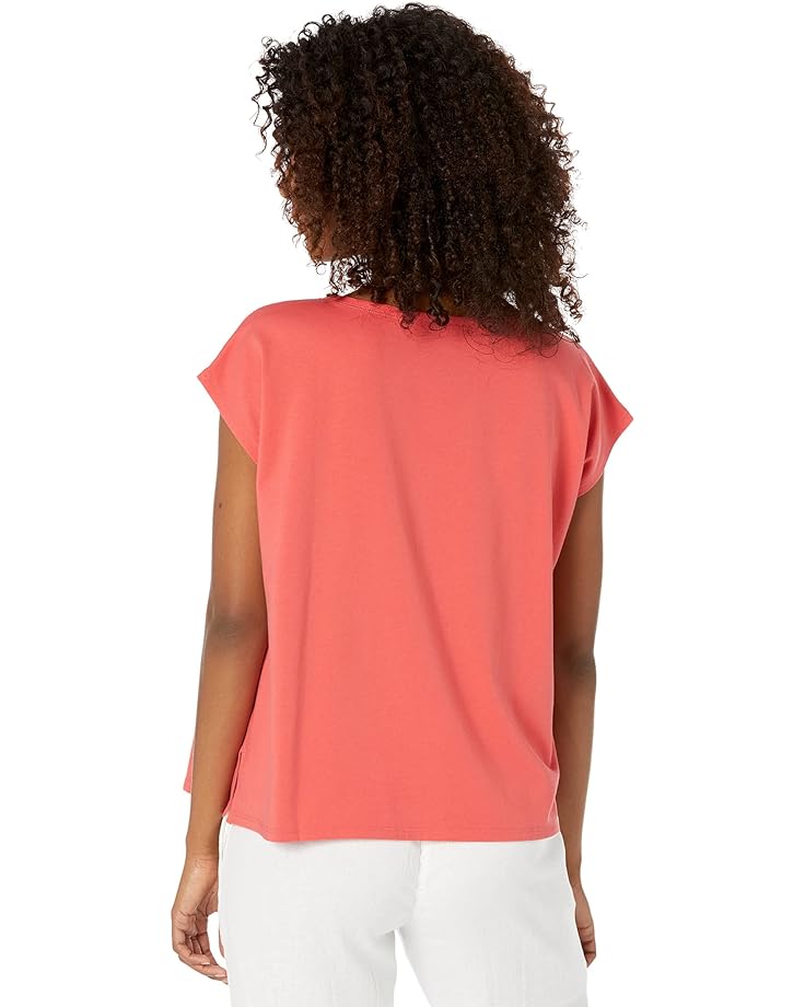 

Топ Eileen Fisher Ballet Neck Short Box Top, цвет Watermelon