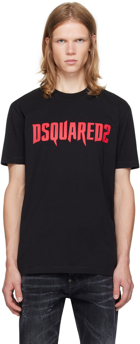 

Футболка с логотипом ужасов Dsquared2