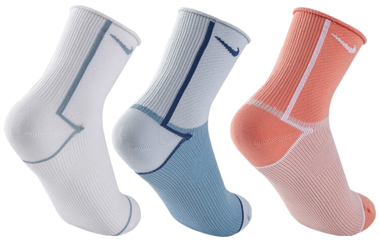 Носки унисекс Nike до середины икры, цвет 3 double packs (white, powder, blue) — фото 3