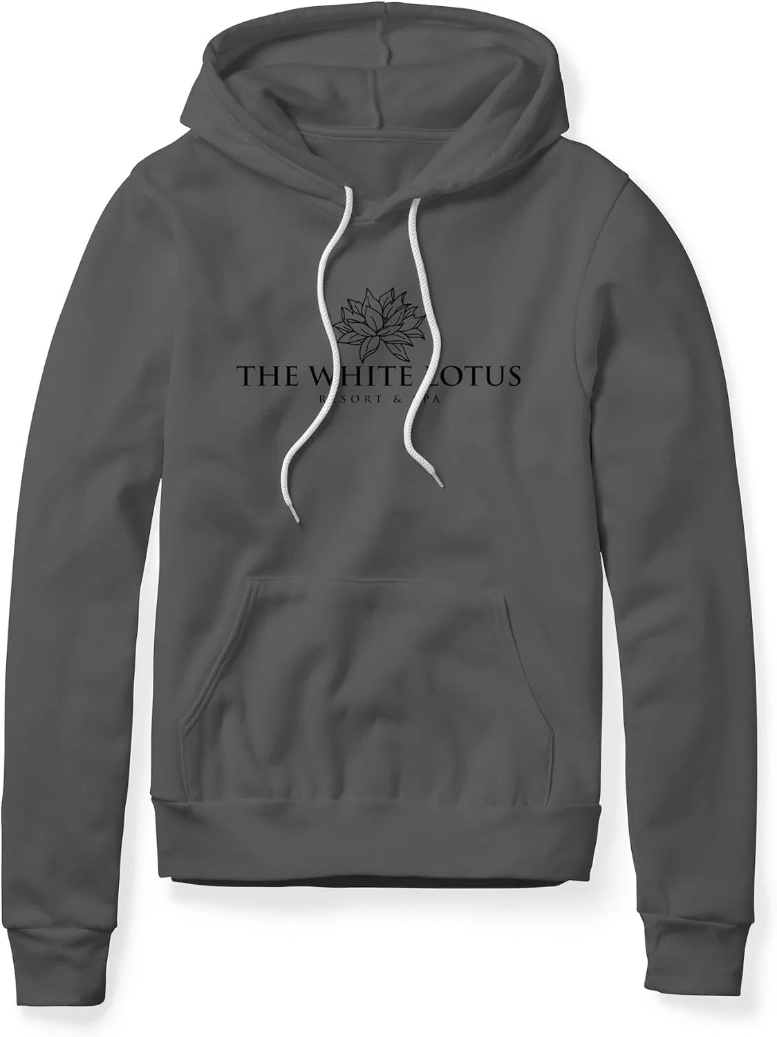 Худи с логотипом White Lotus, флис, Charcoal