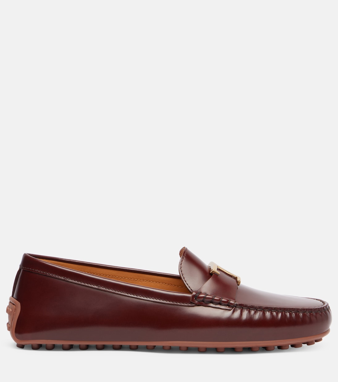 Городские водительские туфли Gommino из кожи Tod's, Mogano — фото 4