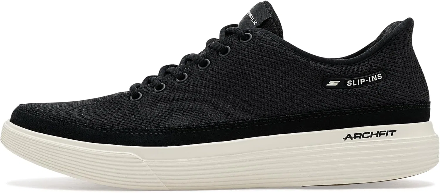 Мужские слипоны Skechers: кроссовки Go Walk Commuter Carson, Black White — фото 4