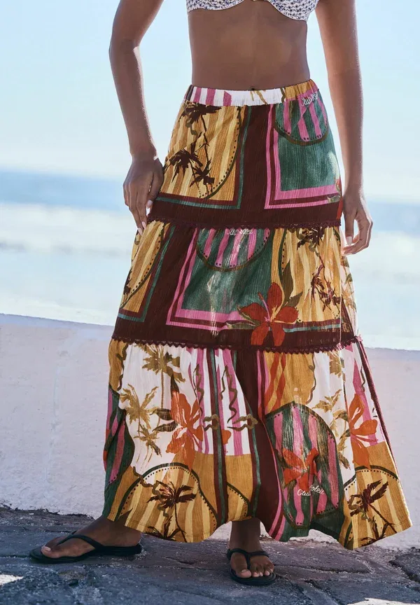 Юбка макси Next, red/yellow floral print, красный/желтый цветочный принт — фото 2