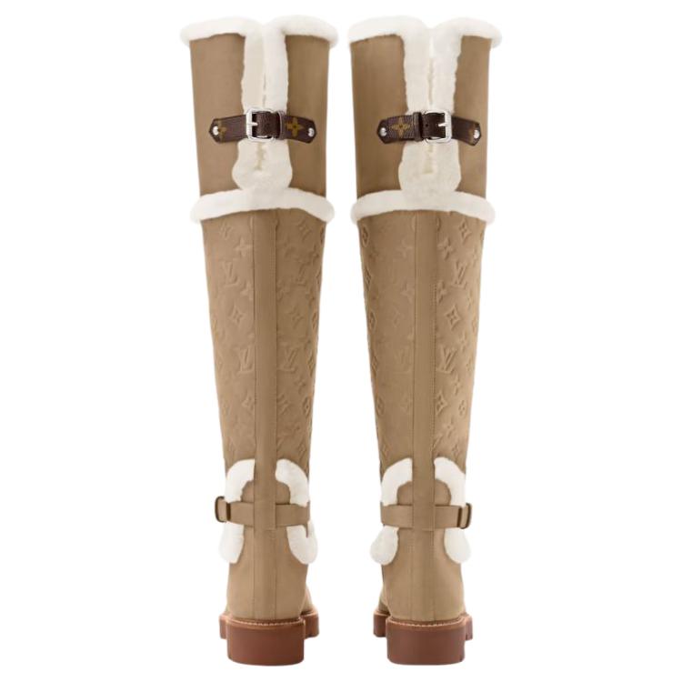 Территория over the knee снегоступы women's beige LOUIS VUITTON, Original Shoe Box Included — фото 4