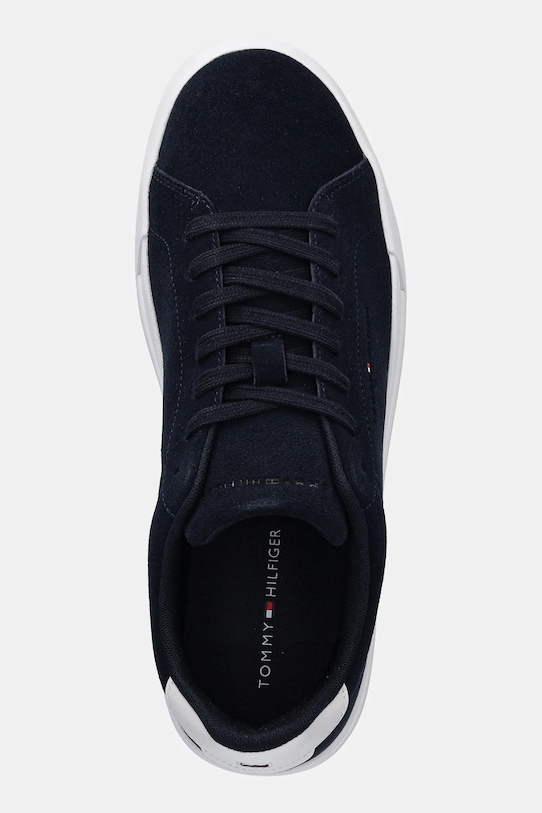 Кроссовки th court core suede из замши Tommy Hilfiger, темно-синий — фото 4
