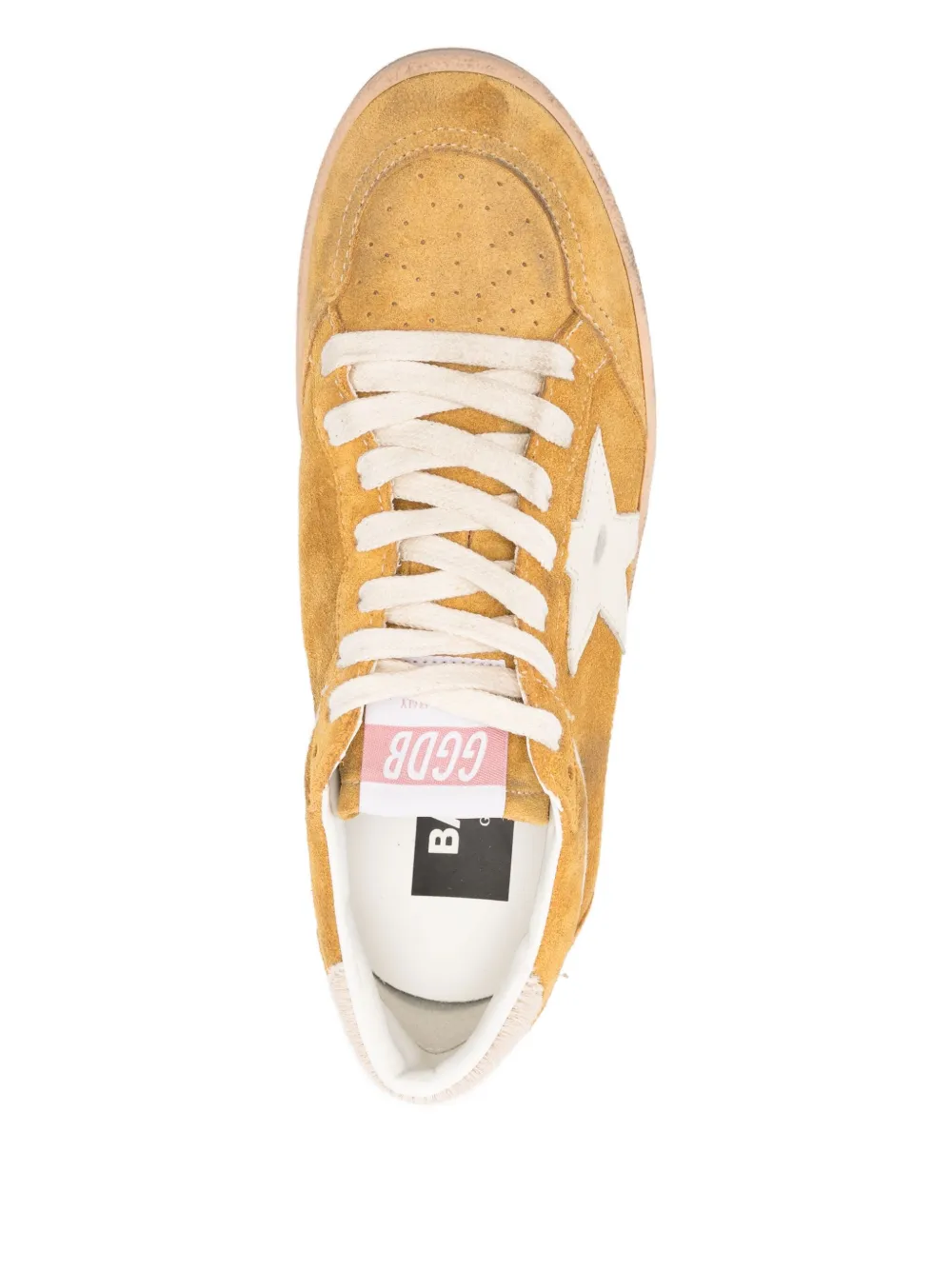 Замшевые кроссовки со звездами GOLDEN GOOSE, коричневый — фото 4