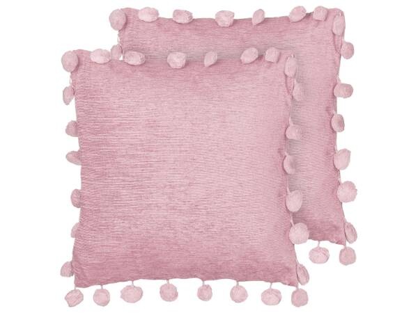 

Подушка Beliani 2 шт JASMINE, 45x45x45 см, розовый