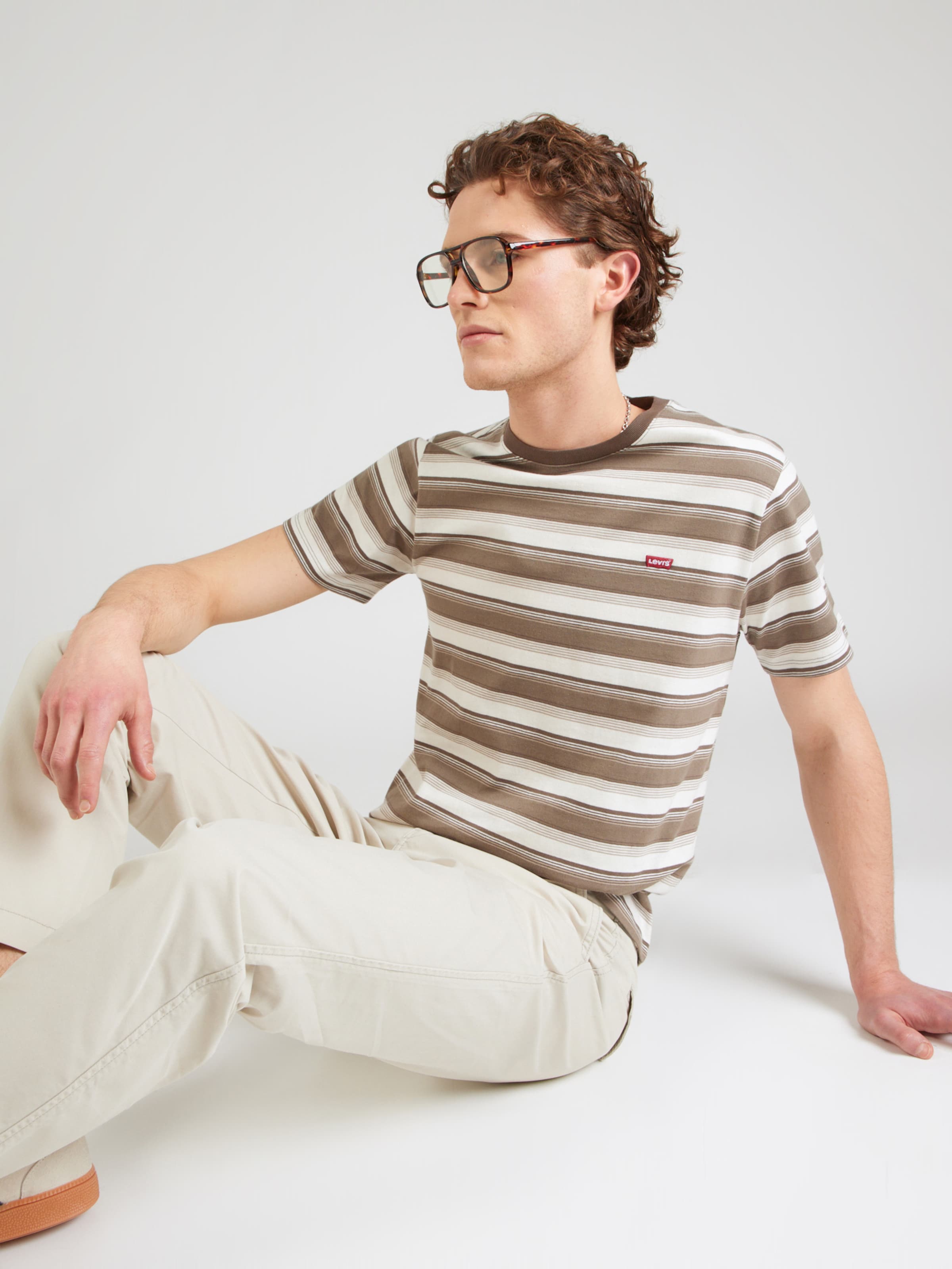 LEVI'S  Футболка 'SS Original HM Tee' в цвете Umbra, Brocade — фото 3