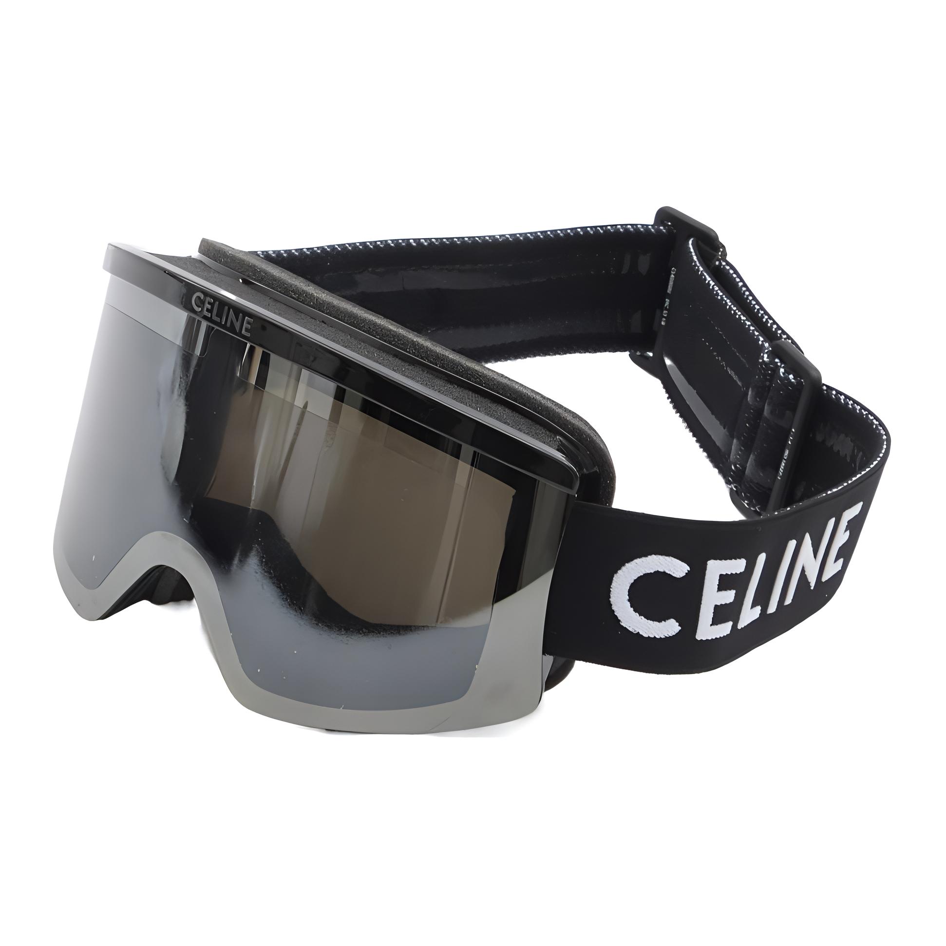 

Пластиковые очки неправильной/многоугольной формы men's black CELINE, черный