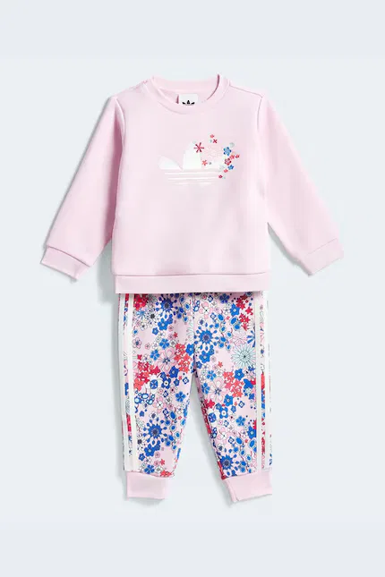 Детский спортивный костюм из трикотажа Adidas Originals, розовый