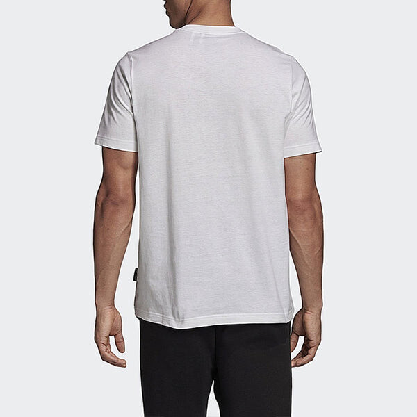 Футболка mh bos tee letter короткий рукав футболка мужская белая Adidas, белый — фото 4