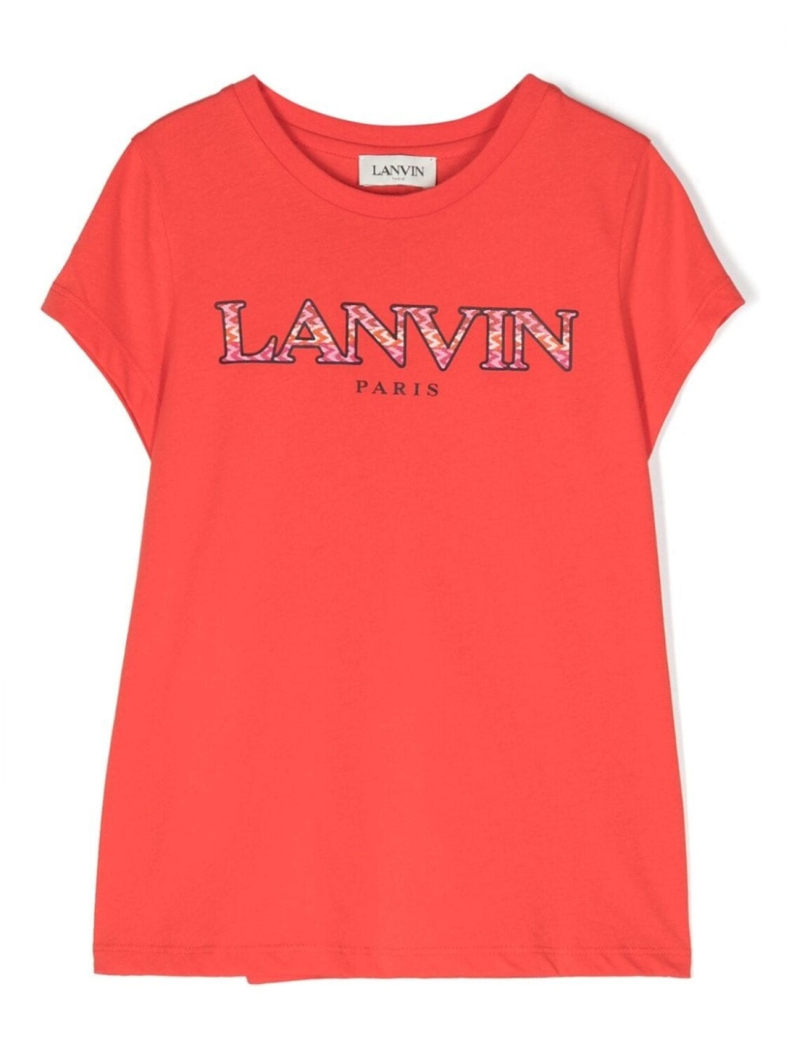 

Lanvin Enfant футболка из органического хлопка с логотипом, красный