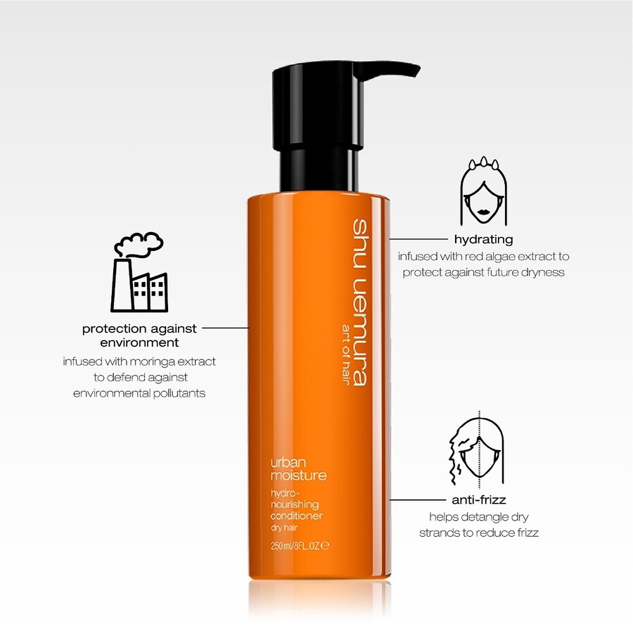 Увлажняющий питательный кондиционер для сухих волос Urban Moisture shu uemura, 8 oz/250 mL — фото 3