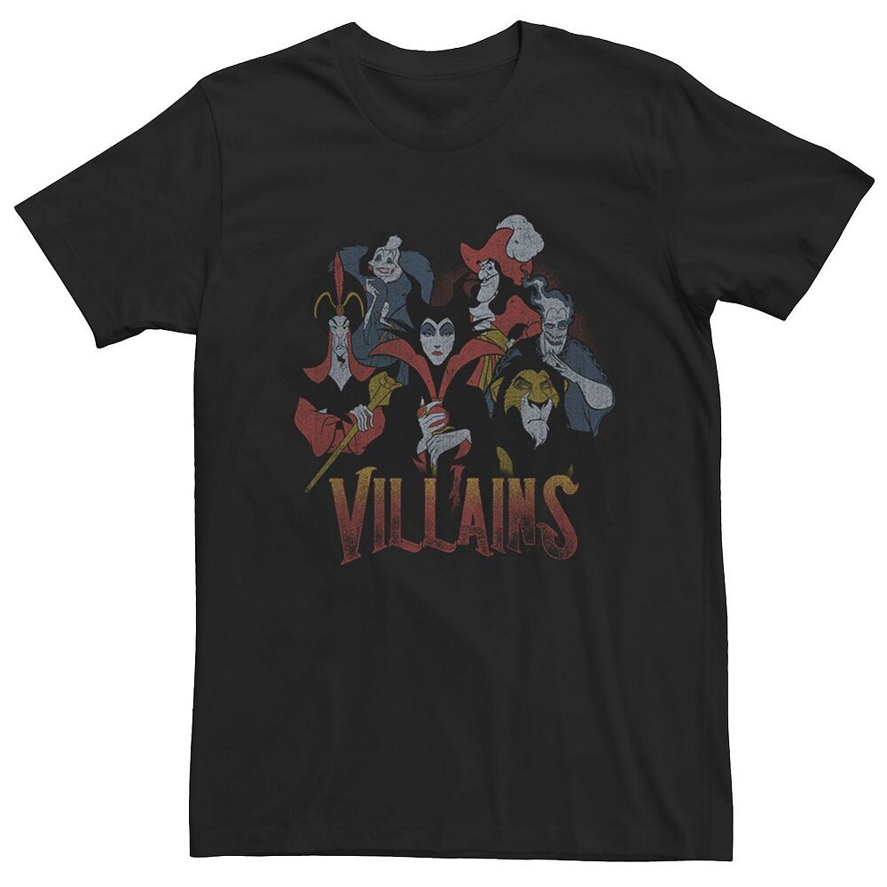 

Винтажная футболка Big & Tall Disney Villains Group Shot, черный