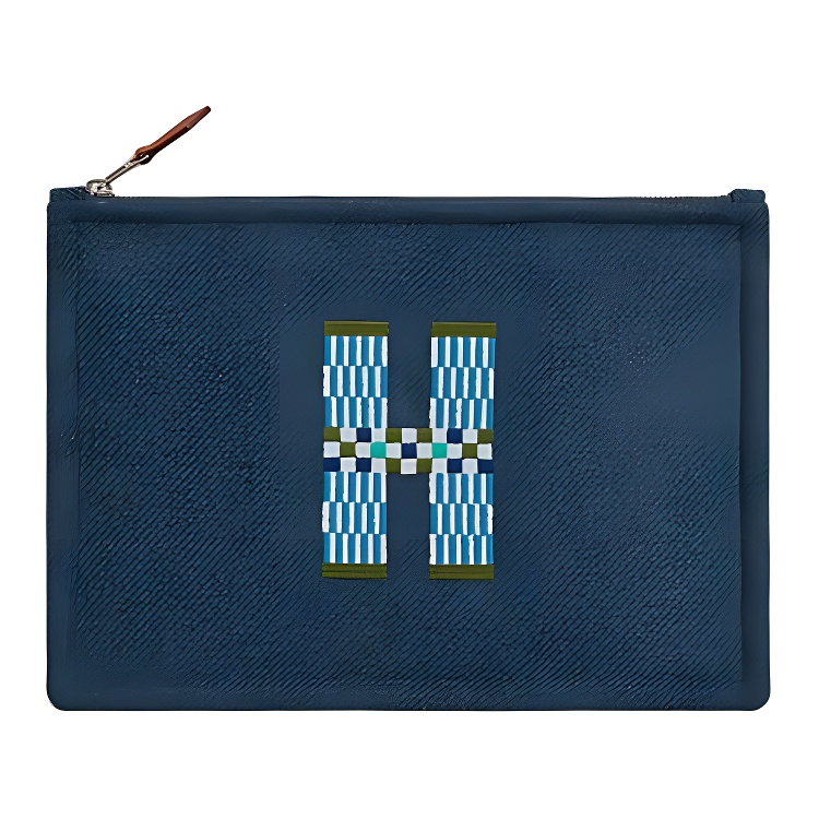 

HERMES Плоский клатч из шерсти натте малый женский синий, Blue