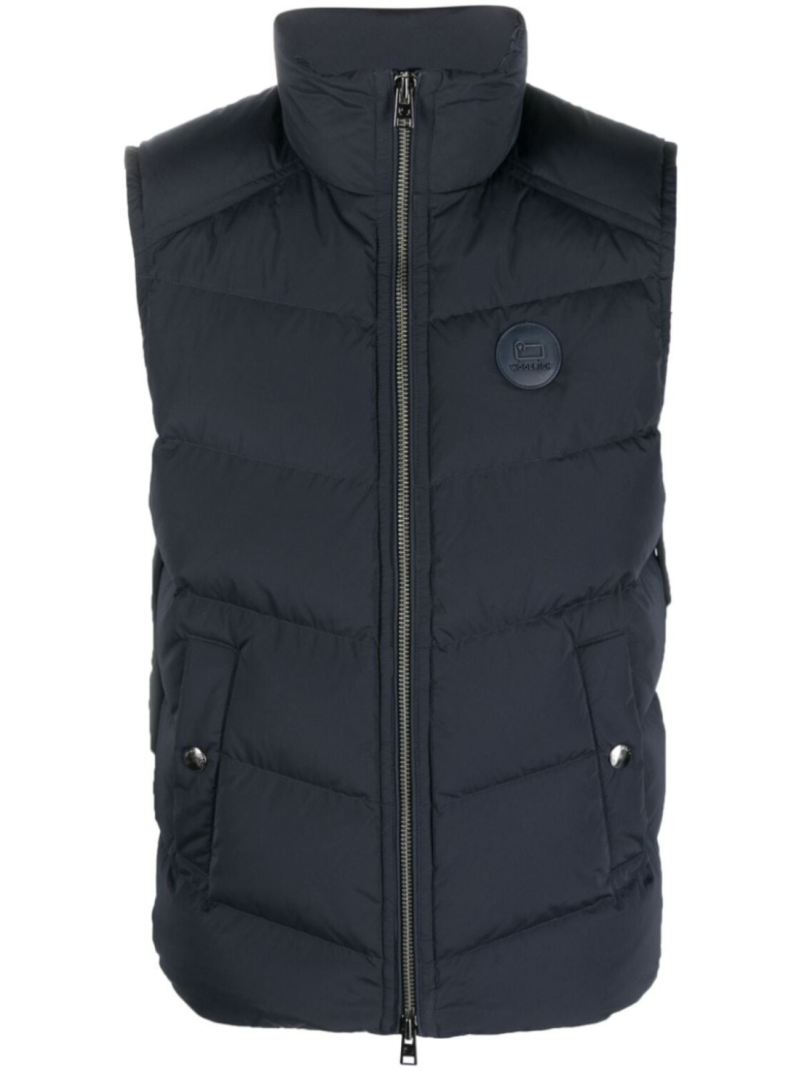 

Дутый жилет с нашивкой-логотипом Woolrich, синий