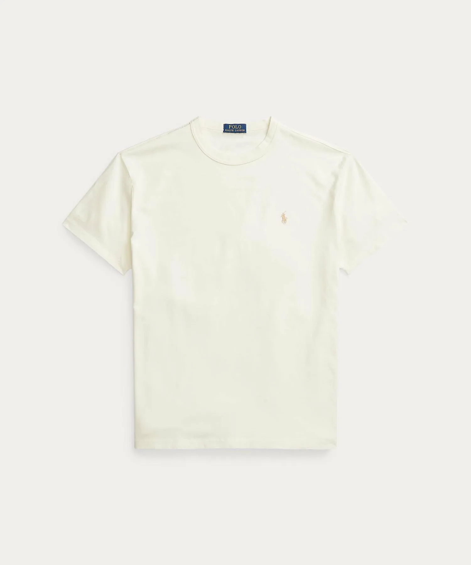 Классическая трикотажная футболка с круглым вырезом Polo Ralph Lauren, 101 Natural — фото 2