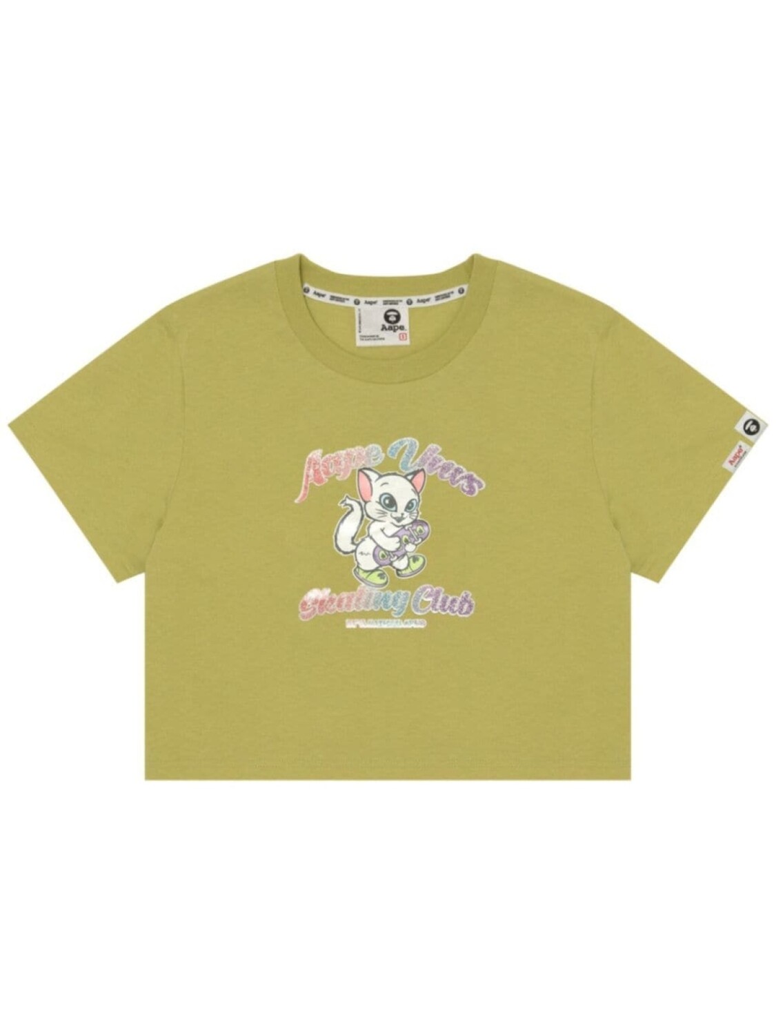 

Хлопковая футболка с графичным принтом AAPE BY *A BATHING APE, зеленая