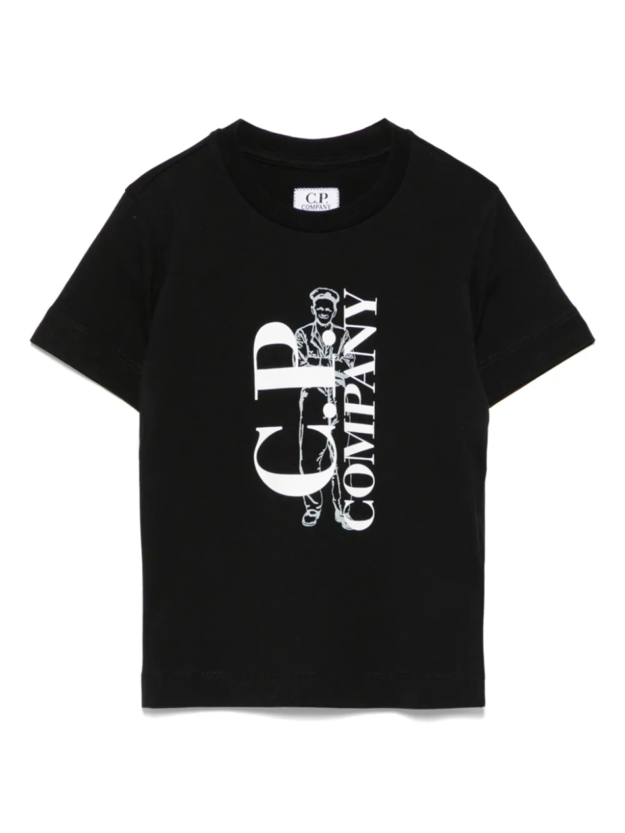 

Футболка с логотипом C.P. Company Kids, черный