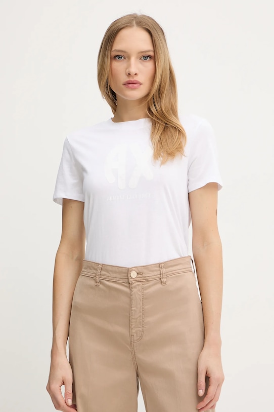 

Хлопковая футболка Armani Exchange, белый