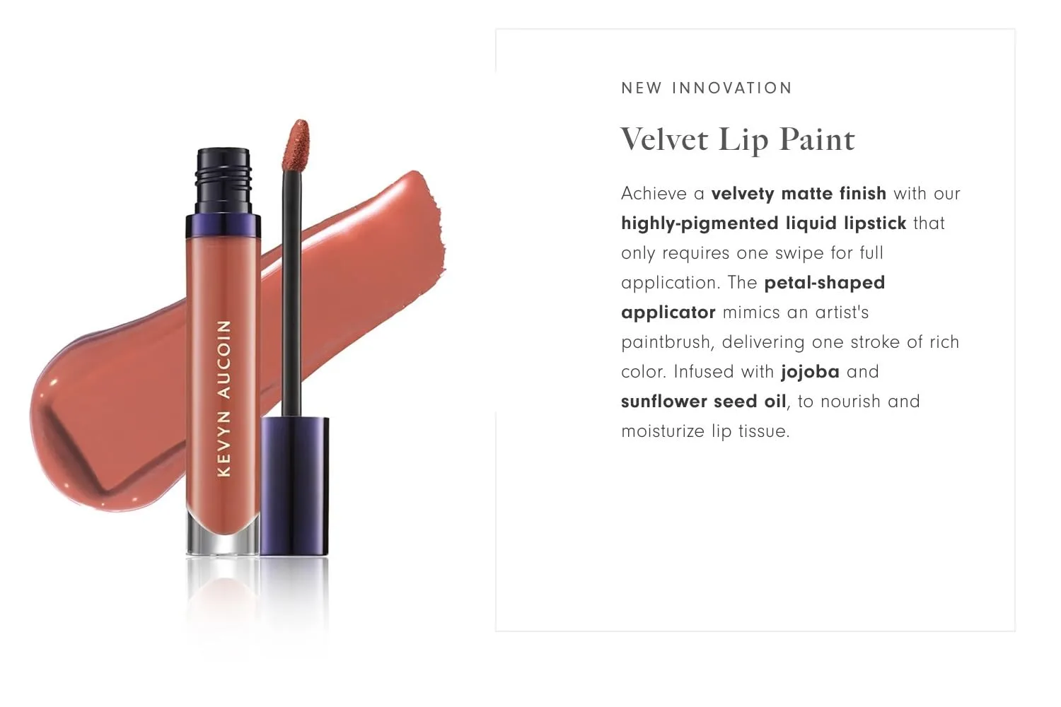 Помада Kevyn Aucoin Velvet Lip Paint: матовое покрытие на весь день. Не размазывается, обладает высокой пигментацией, быстро сохнет, невесомая формула. Сделано в Италии., ENCHANTING — фото 2