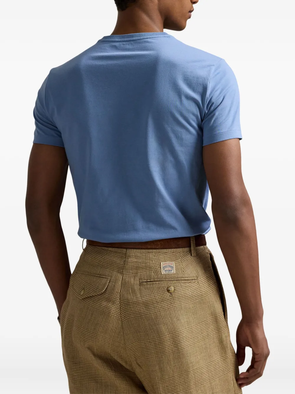Вышитая футболка с круглым вырезом POLO RALPH LAUREN, синий — фото 4