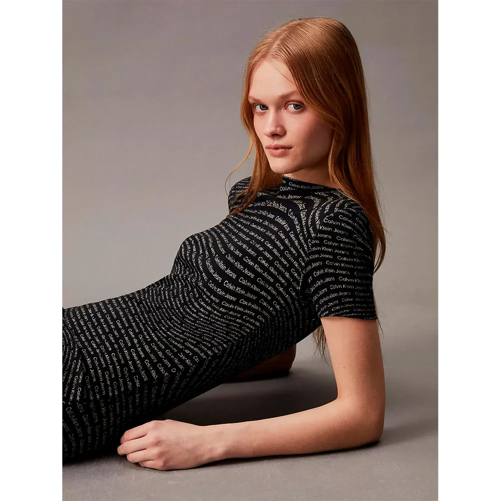 Платье Calvin Klein J20J223205 short sleeve short, черный — фото 4
