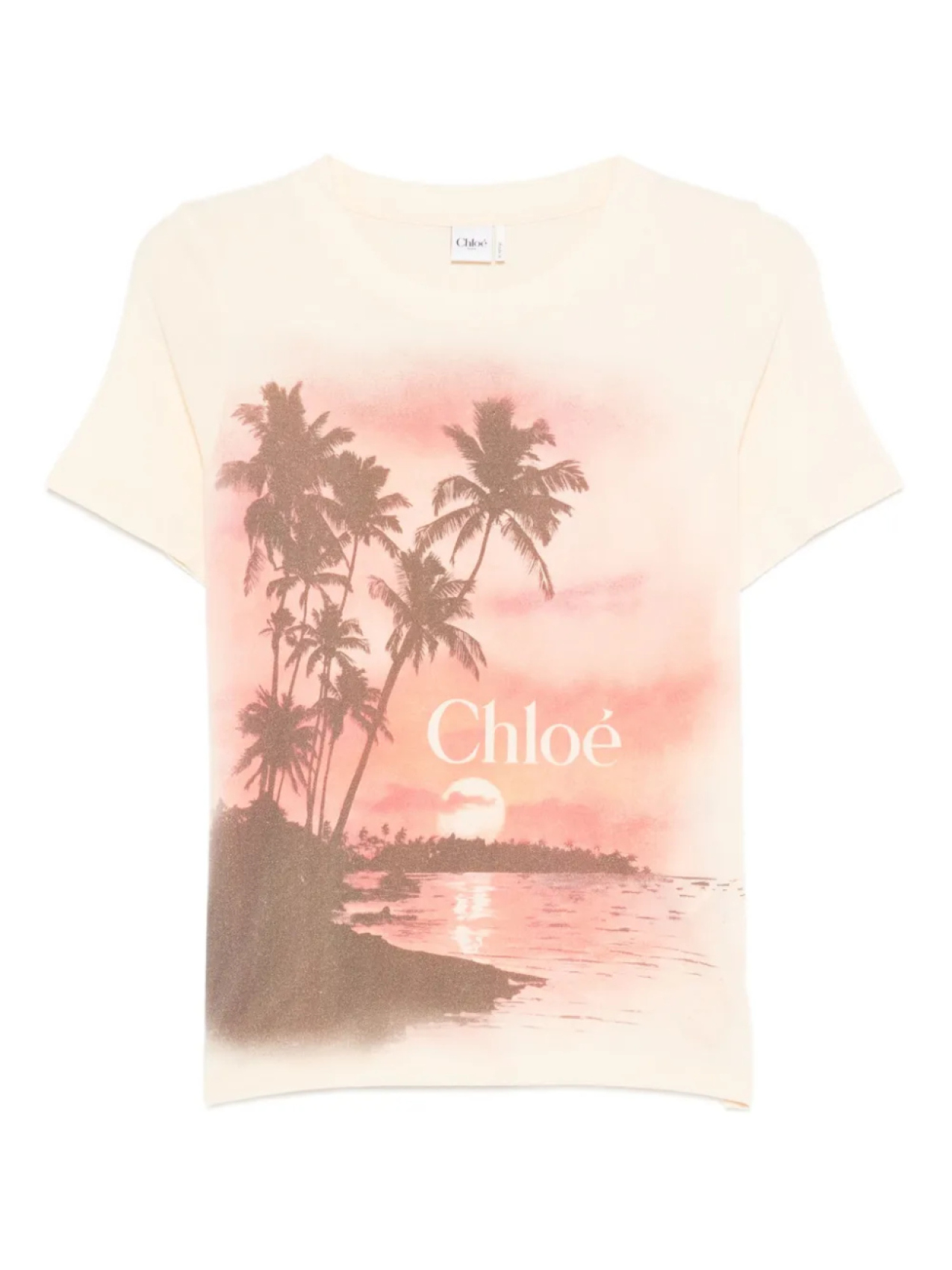 

Chloé футболка с логотипом, нейтральный
