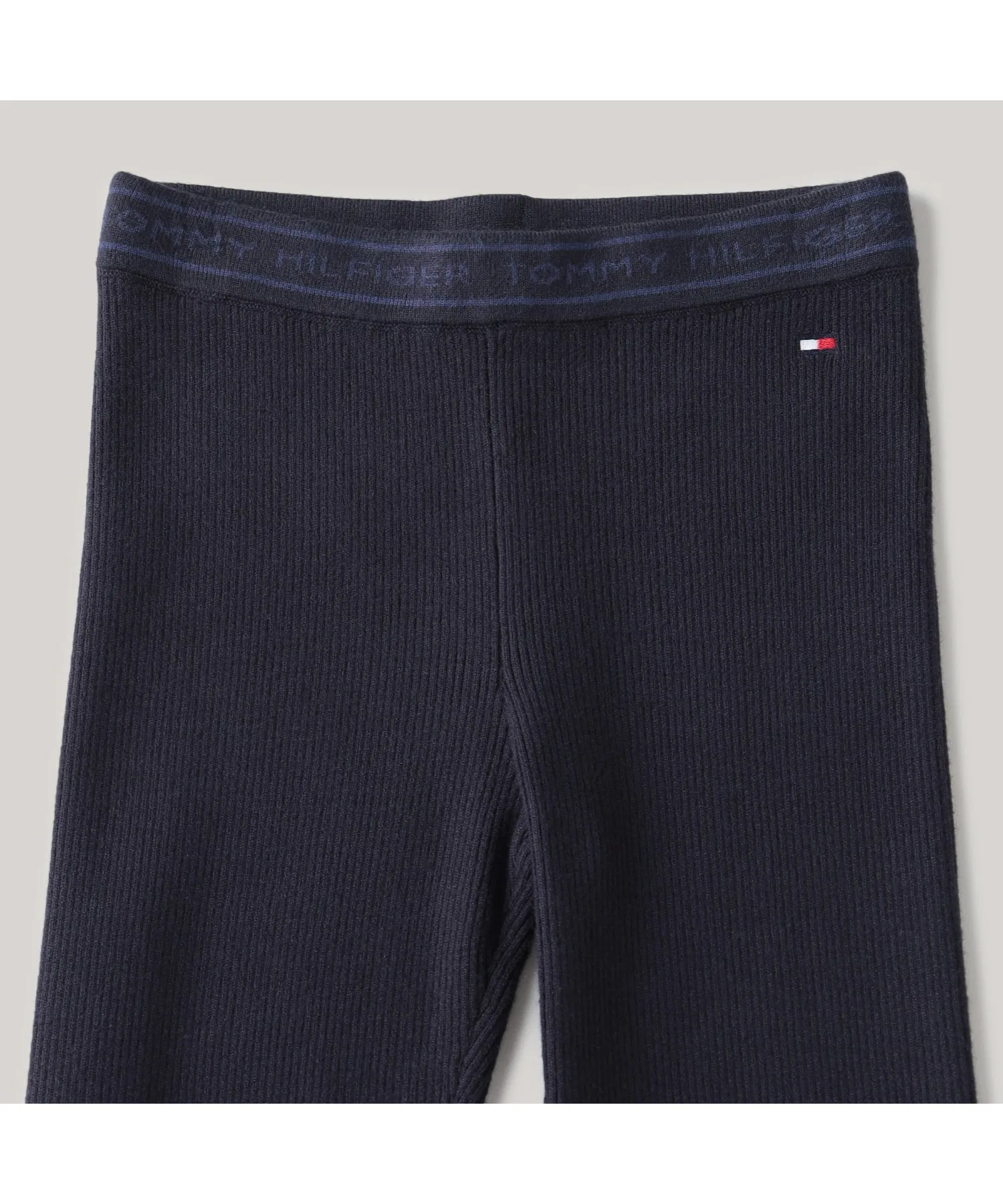 Детские леггинсы в рубчик TOMMY HILFIGER серые — фото 3