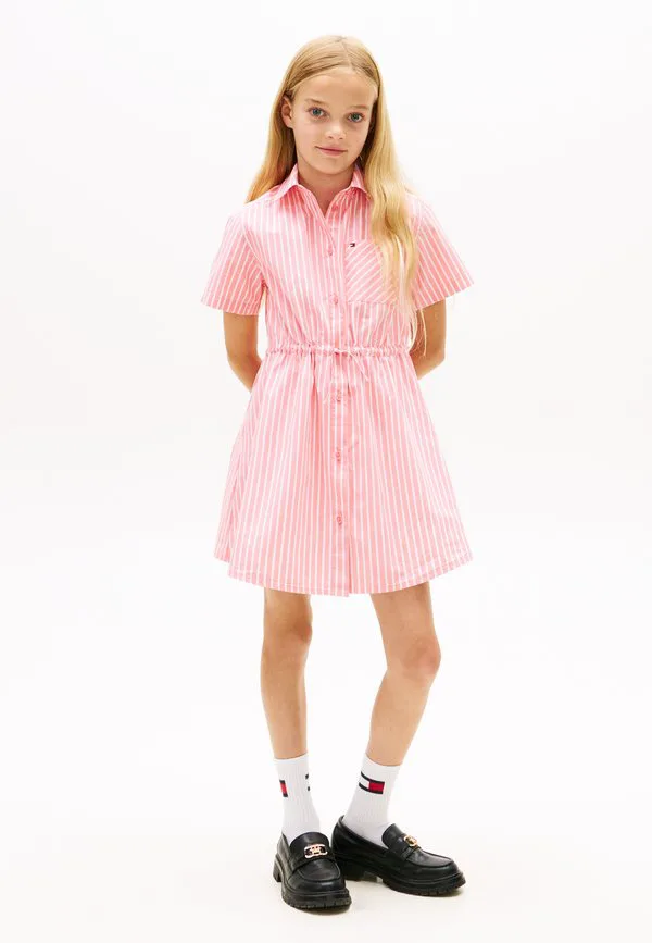 Платье-Рубашка в полоску из поплина Tommy Hilfiger, Tropical Blush Stripes — фото 2
