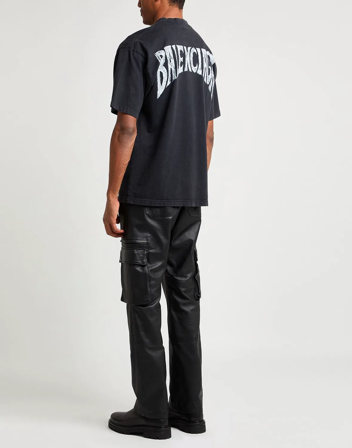 Футболка с принтом BALENCIAGA Charcoal — фото 3