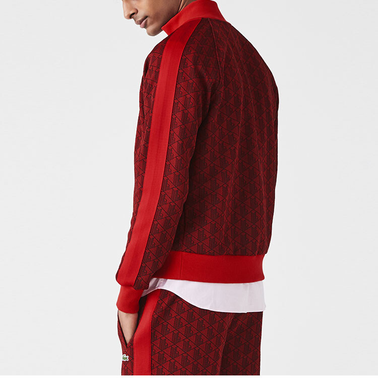 Толстовка Lacoste бордовая, темно-красный — фото 4