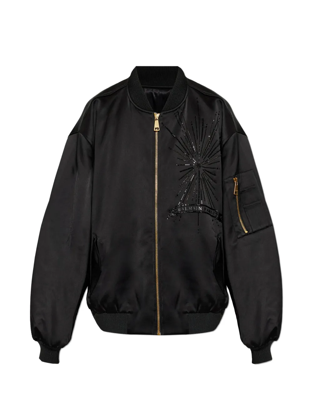

Бомбер с украшениями Balmain, черный