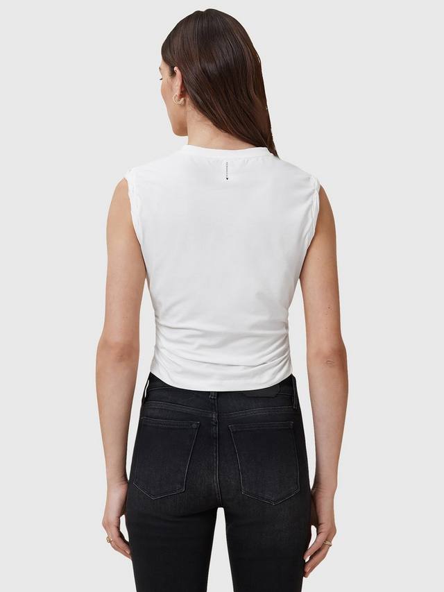 Топ-майка из органического хлопка West с добавлением модала AllSaints, White — фото 2
