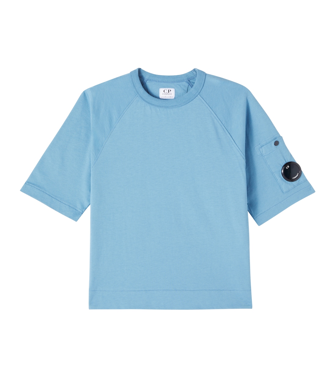 

Футболка из хлопкового джерси Lens C.P. Company Kids, Aegean Blue