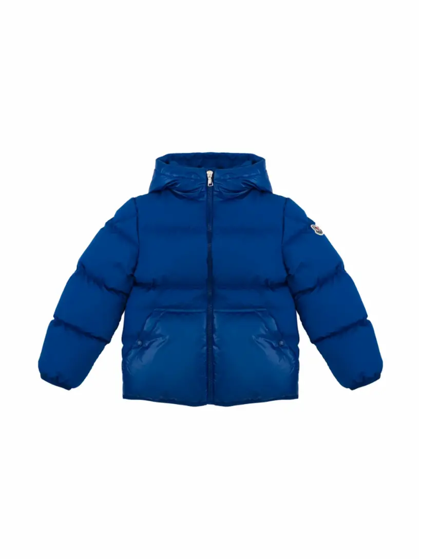 

Стеганая куртка с логотипом Moncler, тёмно-синий
